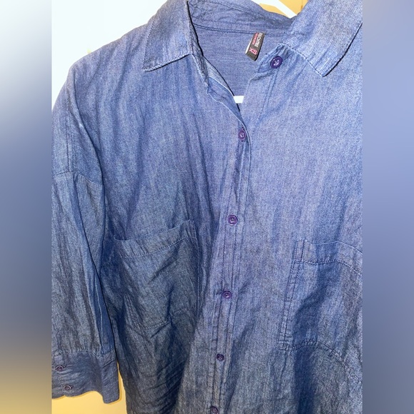 Dark Denim Button Up - Picture 2 of 4